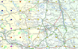 NSI Site data showing carbon levels in Yorkshire